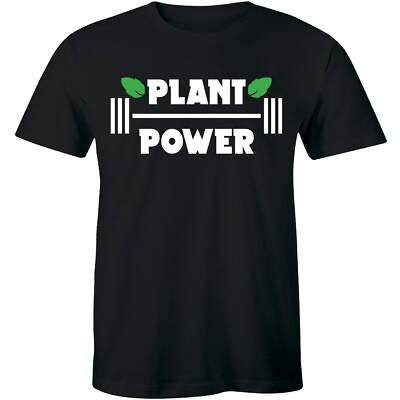 #ad Plant Power Vegan Vegetarian Healthy Life Short Sleeve T Shirt Tees Tshirts