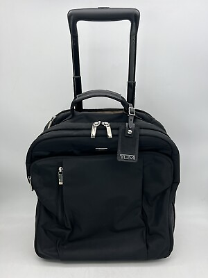 #ad Tumi Sydney Compact Wheeled Carry On Bag Inner Pockets 482905DO Black