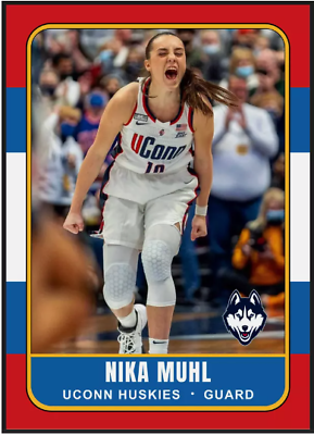 #ad 2023 24 Nika Muhl Future Star Basketball Rookie Card UCONN Huskies #10