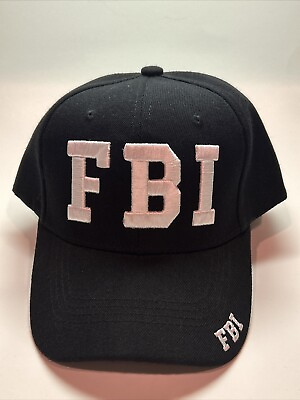 #ad #ad Mens Cap FBI Federal Bureau Investigation Adjustable Snapback Black Hat One Size
