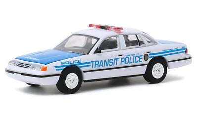 #ad GREENLIGHT 30160 1994 FORD CROWN VICTORIA NYC TRANSIT POLICE CEREMONIAL CAR 1 64