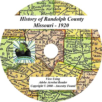 #ad 1920 History amp; Genealogy of RANDOLPH County Missouri MO