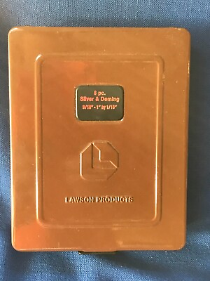 #ad Lawson Products 8 pc. Silver and Deming Drill Bit Index Case Only A46