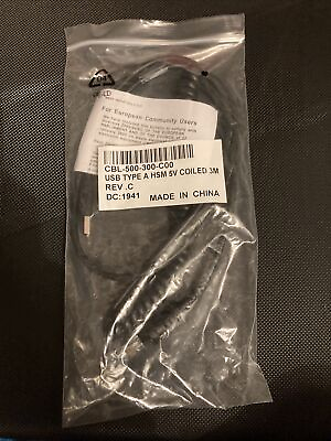 #ad Honeywell USB Coiled Cable Type A Host Power3M 5V Black CBL 500 300 C00