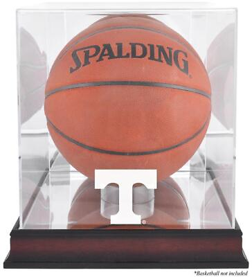 #ad Tennessee Volunteers Mahogany Finish Basketball Display Case w Mirror Back