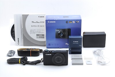 #ad 【TOP MINT BoxCaseBattery x2】 Canon PowerShot S110 Digital Camera Black JAPAN