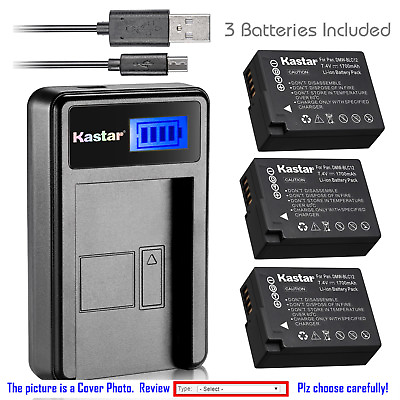 #ad Kastar Battery LCD USB Charger for Panasonic DMW BLC12 amp; Panasonic Lumix DMC G85
