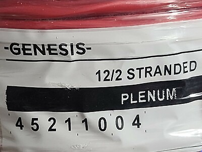 #ad Honeywell Genesis 4521 12 2C Stranded Fire Alarm Cable Wire FPLP Red 50ft