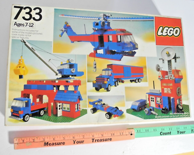 #ad LEGO 733 UNIVERSAL BUILDING SET BOX ONLY ONE CORNER PEELING