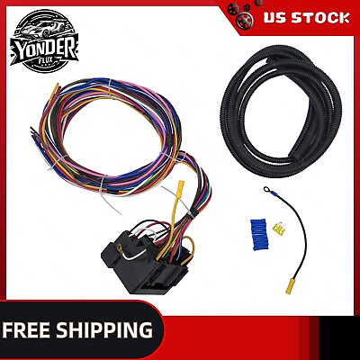 #ad 12 Circuit Universal Wiring Harness Muscle Car Hot Rod Street Rod XL Wires