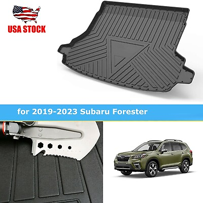 #ad For 2019 2023 Subaru Forester Waterproof Black Cargo Mat Trunk Liner All Season