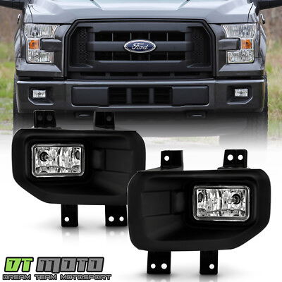 #ad 2015 2017 Ford F150 Pickup Bumper Fog Lights Driving Lamps Pair Set LeftRight