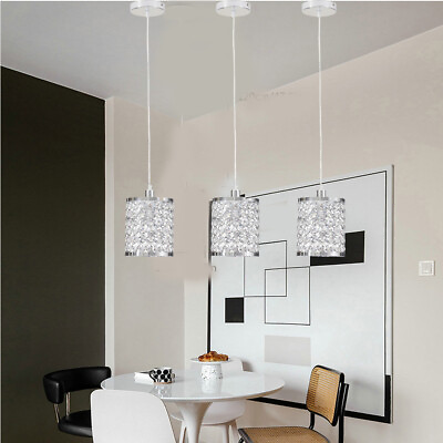 #ad 3 Pack Crystal Chandelier Ceiling Light Pendant Lamp Modern Lighting Fixture