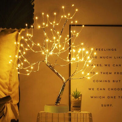 #ad LED Tabletop Bonsai Tree Light DIY Fairy Light Tree Lamp Decoration Night Light