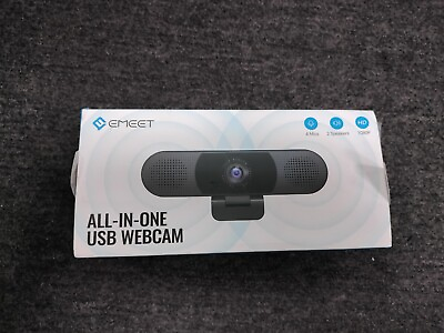 #ad EMeet C980 Pro HD Webcam w 4 mics amp; 2 speakers *OPEN BOX*