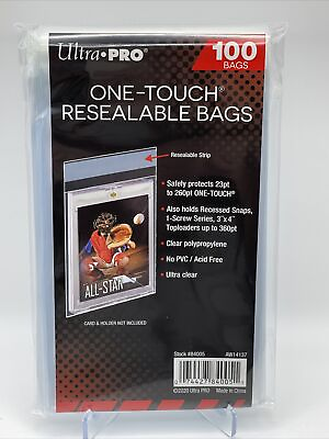 #ad Ultra Pro One Touch Resealable Bags 1 Pack of 100 for One Touch Holders