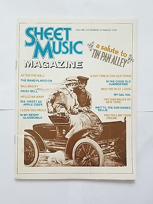 #ad A Salute To Tin Pan Alley SHEET MUSIC MAGAZINE March 1978 Volume 2 Number 3