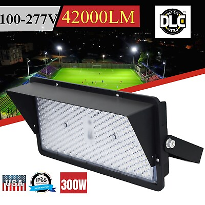 #ad 1500 Watt Equivalent 36000 Lumens Black LED Stadium Light 4000K LED Flood Light