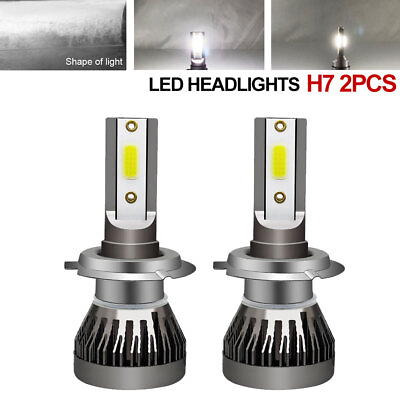 #ad 2PCS LED Headlight Kit H7 Hi Lo Beam Bulbs 6000K For Chevrolet Caprice 2011 2017