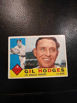 #ad #ad 1960 Topps Set Break #295 Gil Hodges Los Angeles Dodgers VG