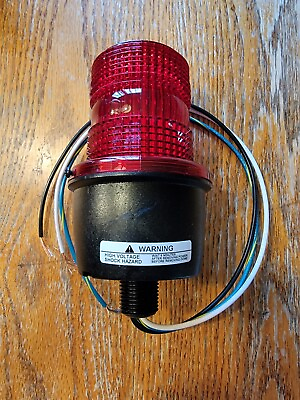 #ad Federal Signal Low Profile Warning Light Strobe Red