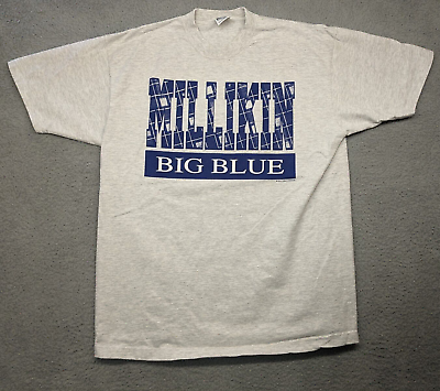 #ad Vtg 92#x27; Millikin University Decatur Illinois T shirt Size XL Gray