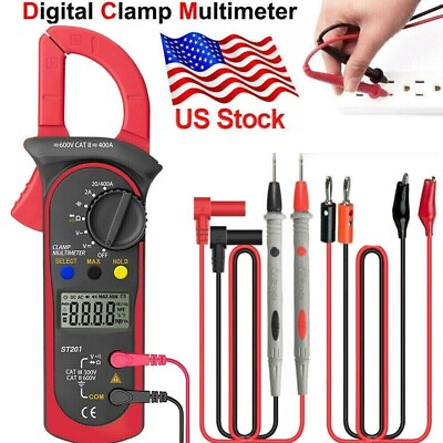 #ad Digital Multimeter Tester AC DC Volt Amp Clamp Meter Auto Range LCD Handheld