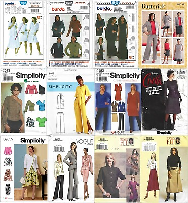 #ad LOT of 12 UNCUT Burda Butterick Simplicity amp; Vogue Misses Patterns Sizes 10 24