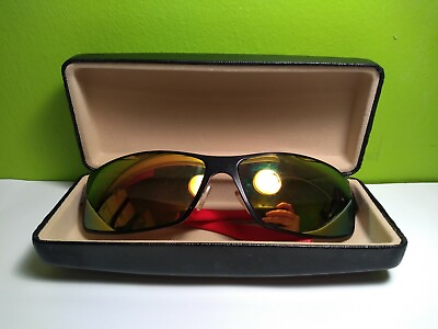 #ad Ferrari Style Carbon Blade Ruby Iridium Polarized Sunglasses Khan