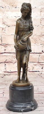 #ad Hand Made Detailed Gorgeous Maiden Female Genuine Bronze Statue by Milo
