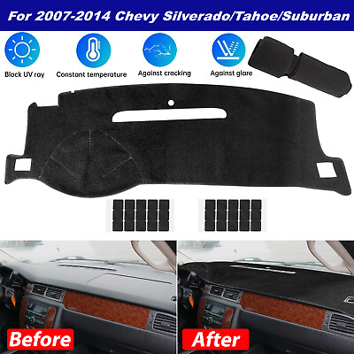 #ad Fit For Chevy Silverado Tahoe Suburban 2007 2014 US Dashboard Pad Dash Cover Mat