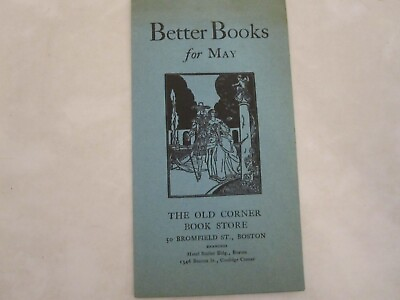 #ad Better Books for May Old Corner Book Store Boston catalog likely 1930