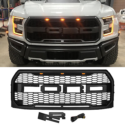 #ad #ad Raptor Style Front Bumper Grille Grill For Ford F150 F 150 2015 2016 2017 Black