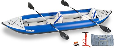#ad Sea Eagle 420x Deluxe Explorer Package Inflatable Kayak Class 4 Whitewater Rapid
