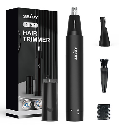 #ad Nose Hair Trimmer For Men Ear and Nose Hair Trimmer Eyebrow Beard with Batteries