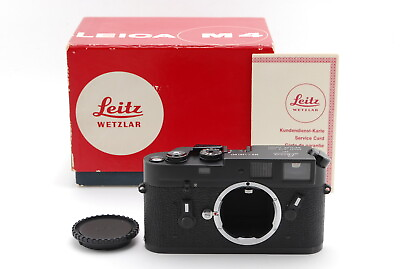 #ad N MINT Box 1971Yr CLA#x27;d Leica M4 35mm Rangefinder Film Camera Black From JAPAN