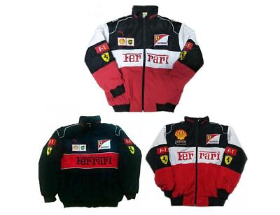 #ad New 2024 FERRARI Black Embroidery EXCLUSIVE JACKET suit F1 team racing M XXL