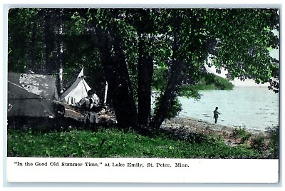 #ad c1910#x27;s In The Good Old Summer Time At Lake Family St. Peter Minnesota Postcard