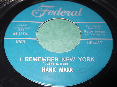 #ad Hank Marr I Remember New York Easy Talk 45 Federal