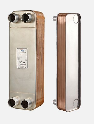 #ad MIT Brazed Plate Heat Exchanger 24 Plate 316L SS Water to Water MB 04 NEW 3 4quot;