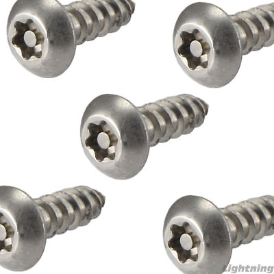 #ad #14 x 1quot; License Plate Security Screws Torx Button Head Stainless Steel Qty 10