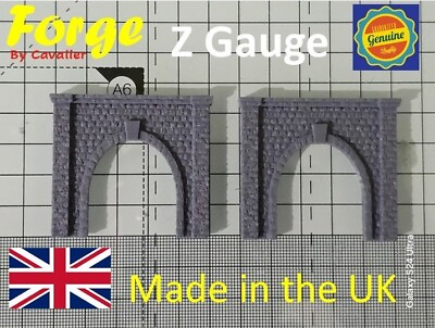 #ad Z Gauge Tunnel Single Track Stone Portal Model Railway Train Layout 1:220 Scale