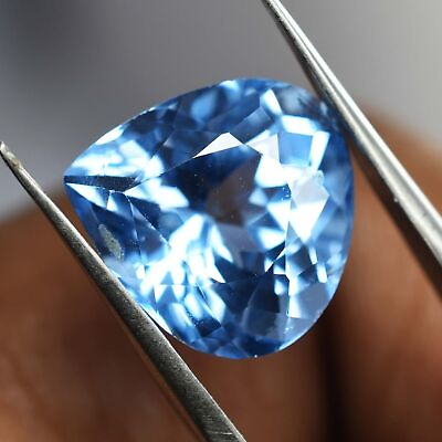 #ad 9.15 Ct Sapphire Light Blue Pear Cut Gemstone CERTIFIED Loose Q721