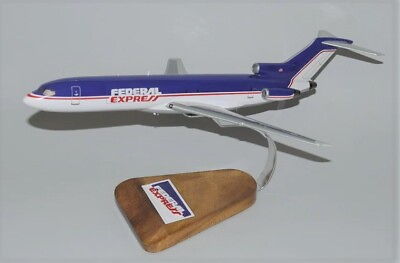 #ad Federal Express FedEx Boeing 727 200F Old Color Desk Top Model 1 100 SC Airplane