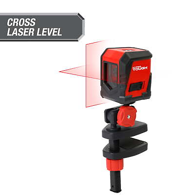 #ad #ad New 30 ft Cross Line Laser Level Red Beam Self Leveling Tools with Clamp 43080