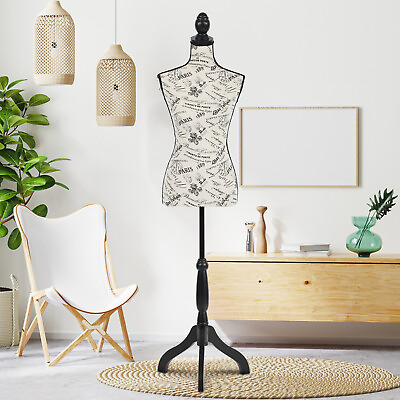 #ad Female Mannequin Dress Form Torso Manikin Model w Height Adjustable Tripod Stand