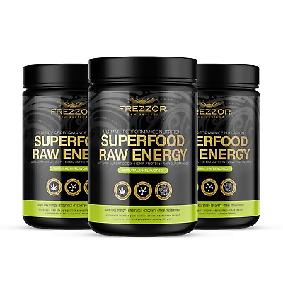 #ad Natural Green Superfoods Raw Energy Power Vegan Hemp Health Aid FREZZOR 3 Pack