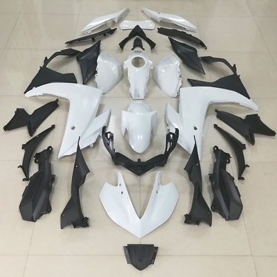 #ad Fairing Kit For Yamaha YZF R3 2014 2018 or R25 2015 17 Unpainted Black Injection