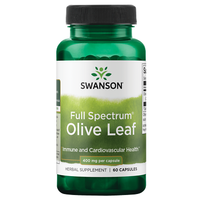 #ad Swanson Full Spectrum Olive Leaf 400 mg 60 Capsules