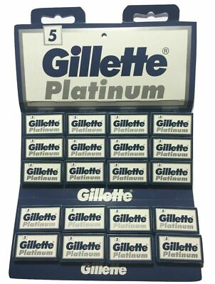 #ad 100 Gillette Platinum double edge razor blades